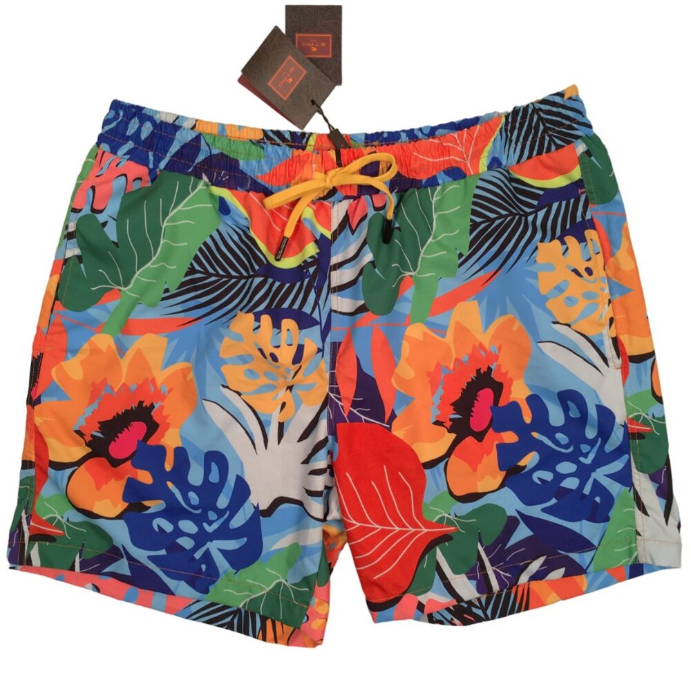 NEW $395 Etro Colorful Bathing Suit (Trunks)! XXL  Waist 34 Inches  Floral Color